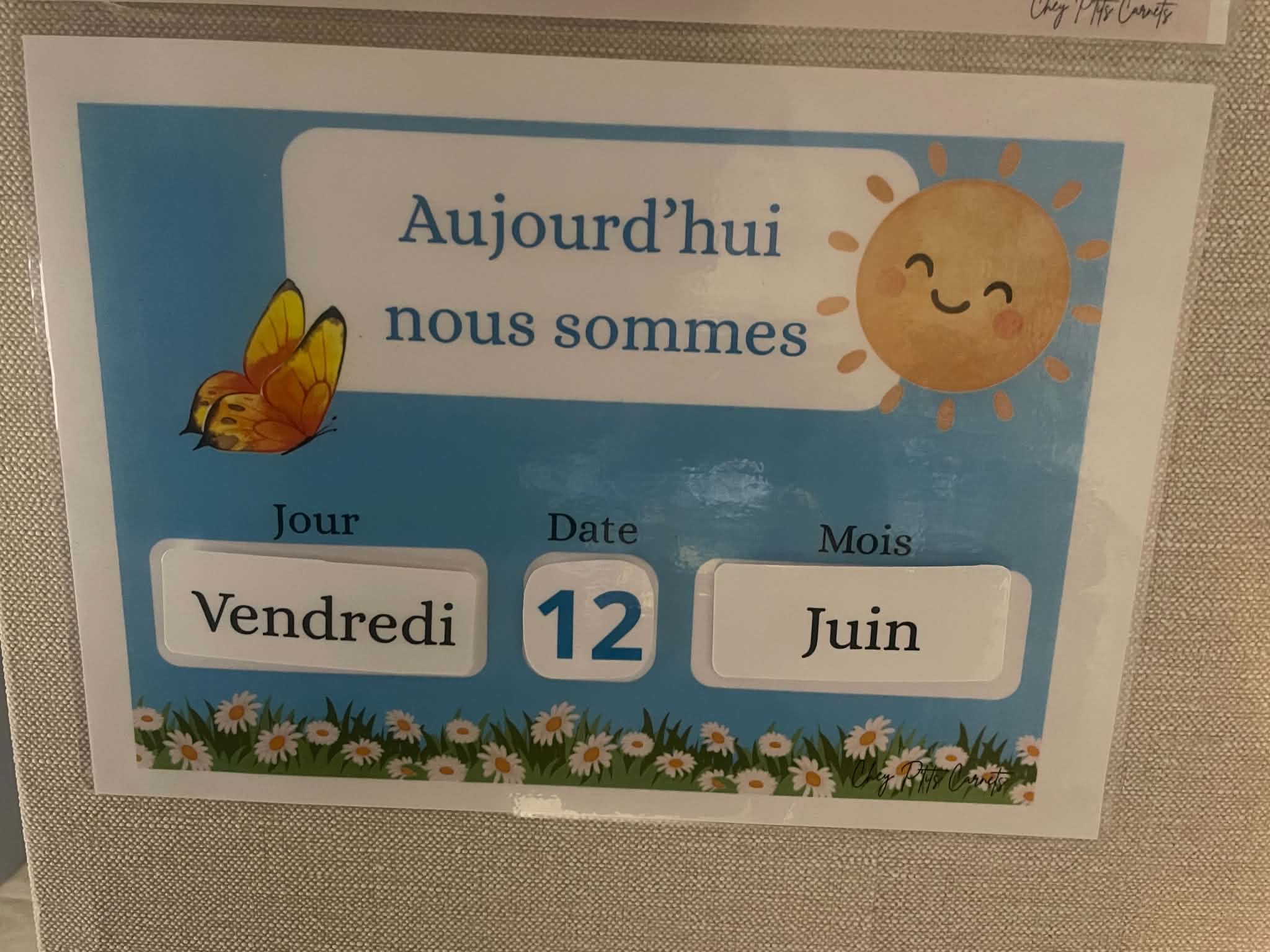 Aujourd'hui nous sommes affiche A4