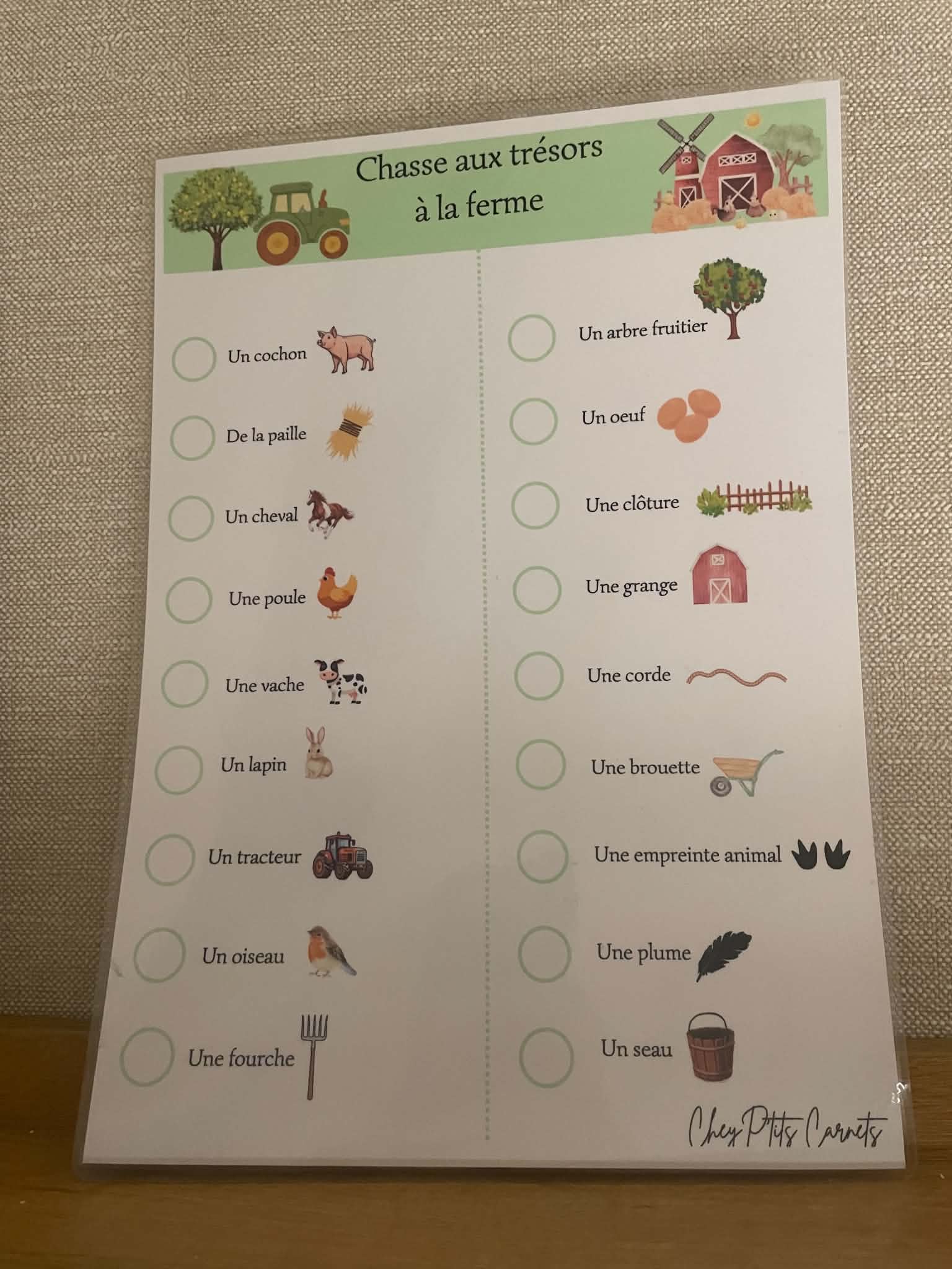 Chasse aux trèsors à la ferme